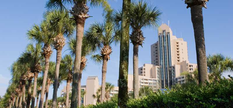 An exterior shot of Orlando World Center Marriott.