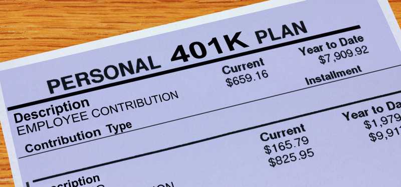 A 401k statement showing a match.