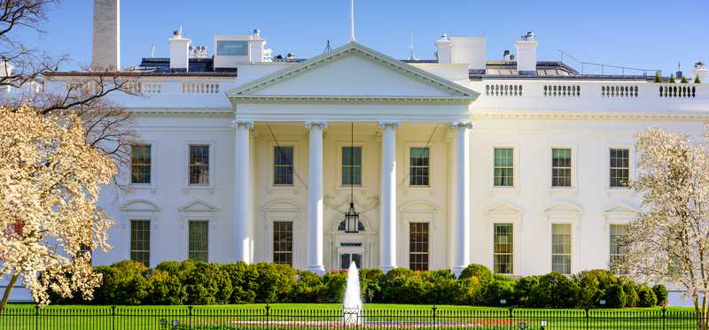 The front of the White House