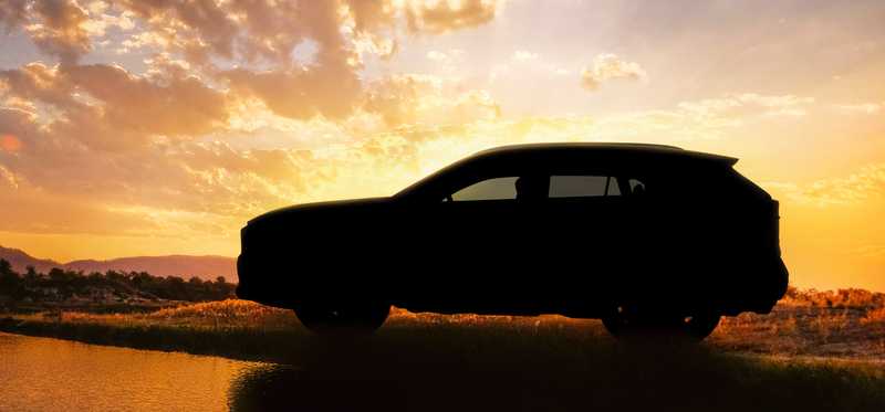 Silhouetted profile of 2019 Toyota RAV4