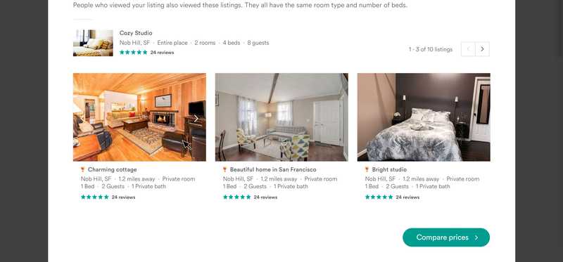 An online Airbnb listing.