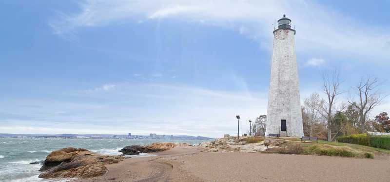 5 mile point lighthouse in Connecticut.