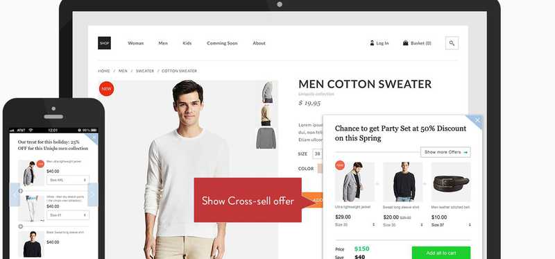 A phone and tablet both showing the Shopify website.