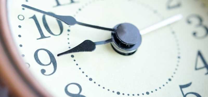A close-up of a clock.