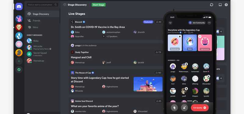 Overlay of Discord screen.