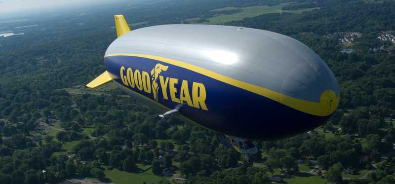 The Goodyear blimp.
