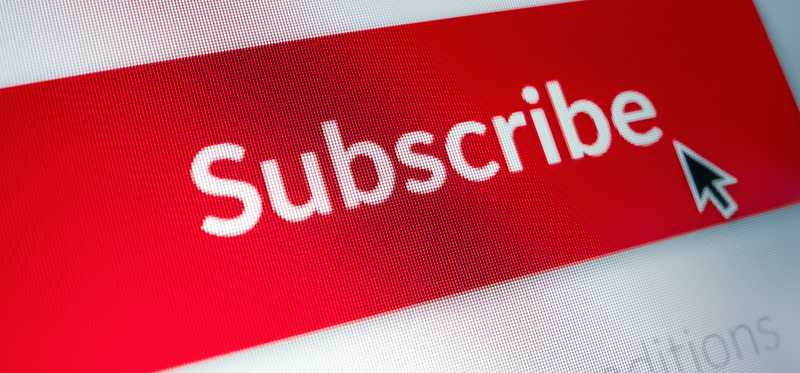 Red icon reading Subscribe.
