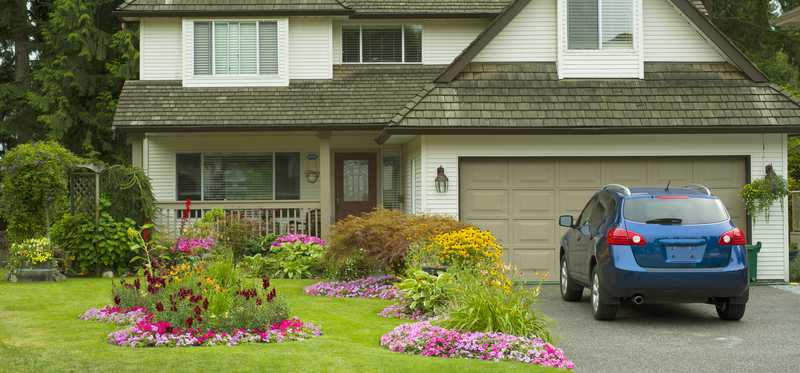 A car parked in a driveway.