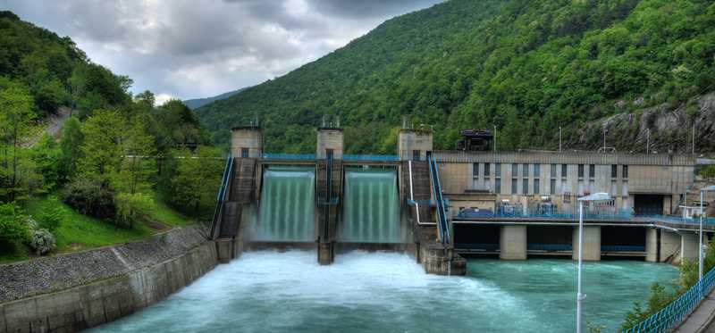 A hydro electric power plant.
