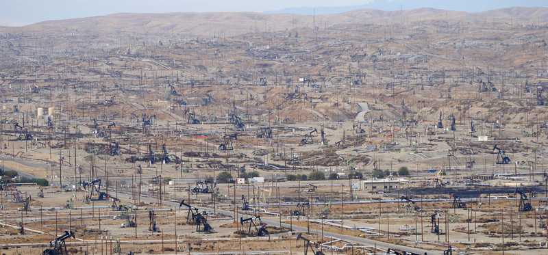An oil field near Bakersfield, California.