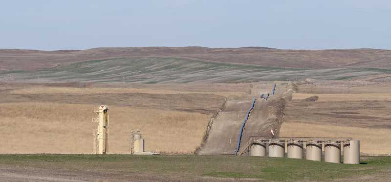 An oil pipeline in North Dakota