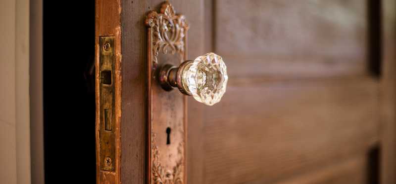 Antique glass door knob.