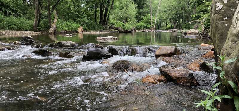 River with water moving rapidly.