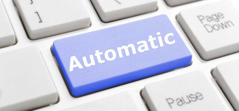 Automatic button on keyboard.