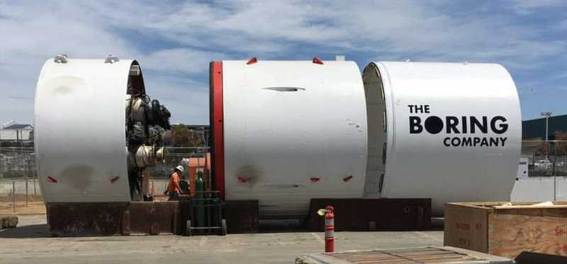 A piece of a tunnel not yet under the ground