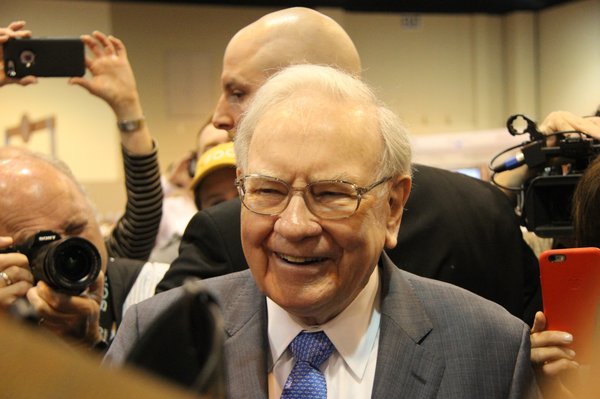 Warren Buffett smiling.
