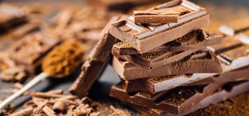 Bars of chocolate.