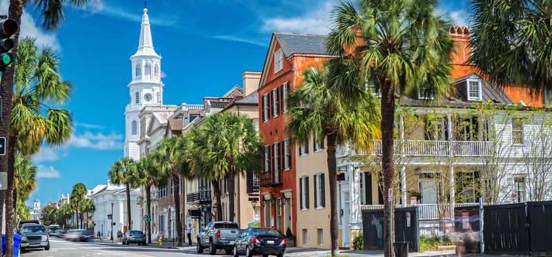 Lovely street in Charleston, South Carolina.