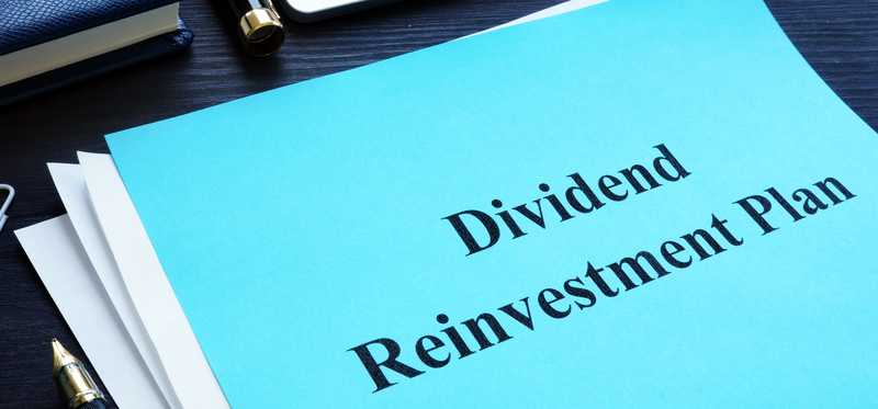 Paperwork titled Dividend Reinvestment Plan.