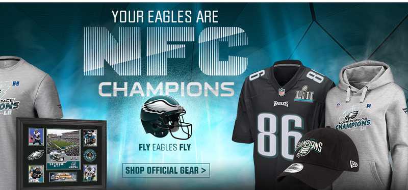 Philadelphia Eagles merchandise.
