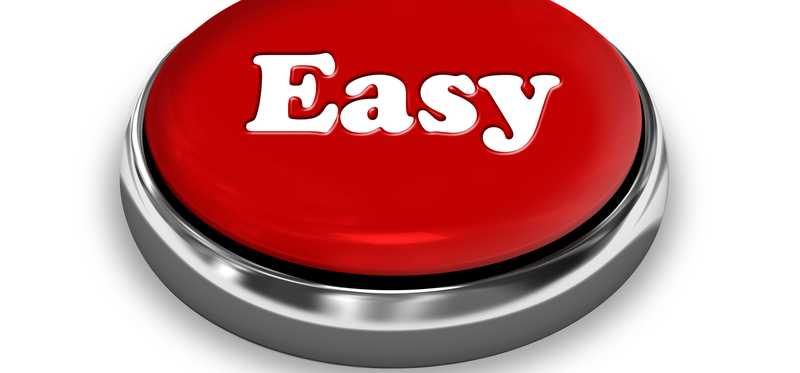 A red button titled Easy.
