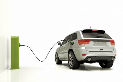 Electric car recharging.