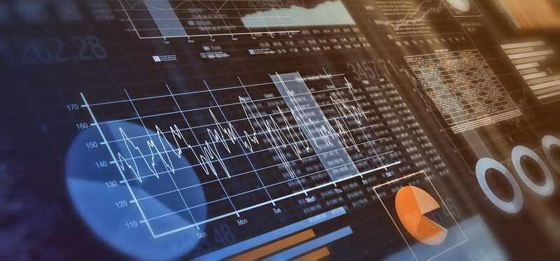 Financial chart with graphs.