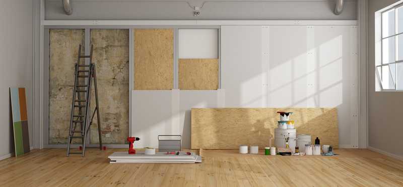 Room being renovated.