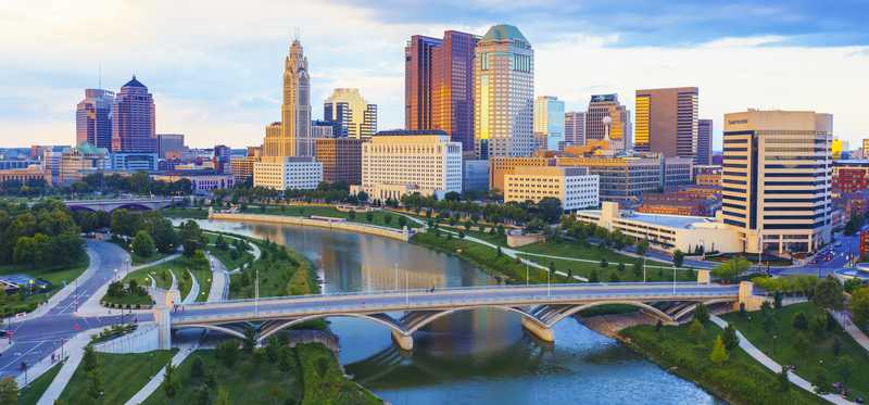 Columbus, Ohio, cityscape.