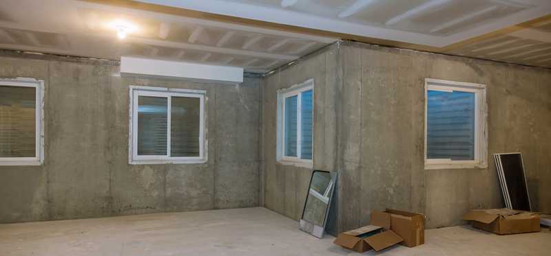 Basement being converted into room.