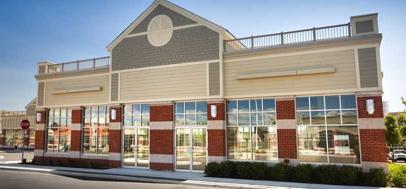 Retail commercial property with brick exterior.