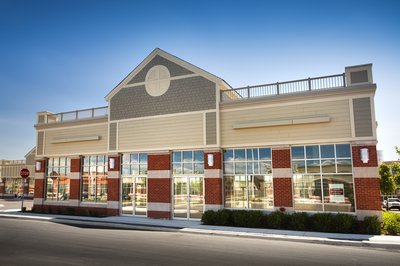 Retail commercial property with brick exterior.