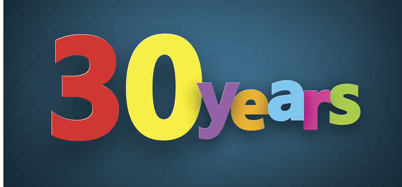 Thirty years graphic.