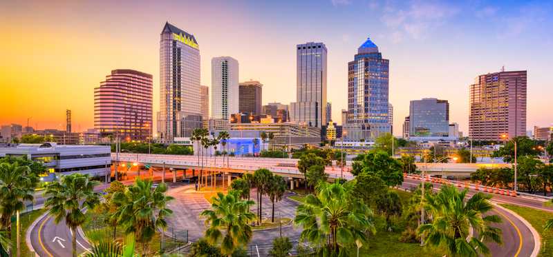 Tampa, Florida, cityscape.