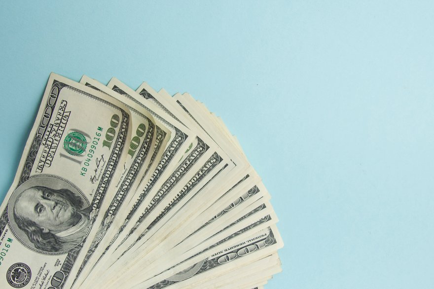 $100 bills fanned out