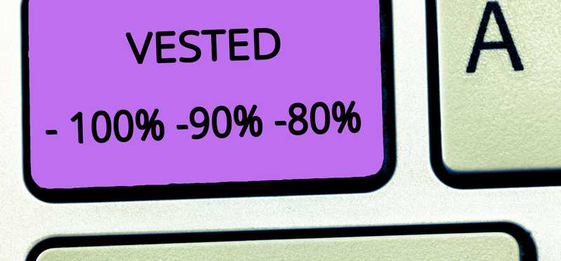 A keyboard key is shown, labeled vested - 100%, 90%, 80%.