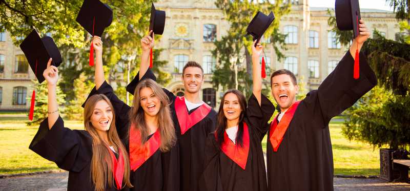 A group of college graduates.