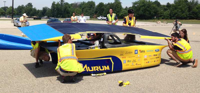 University of Michigan solar car.