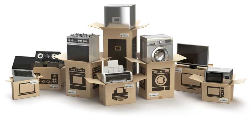 A bunch of open-box appliances.
