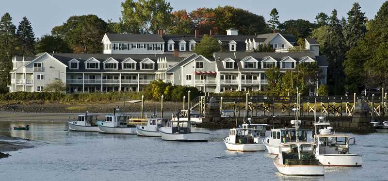Waterfront view of Kennebunkport, Maine.
