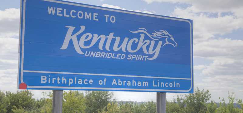 Kentucky welcome sign