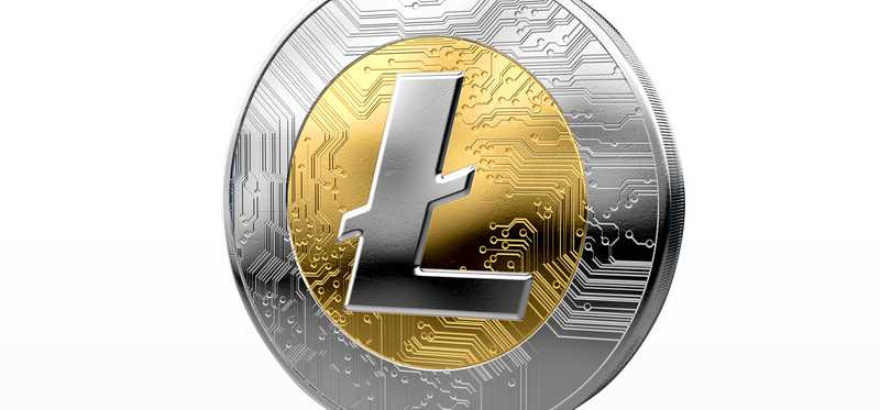 A silver and gold Litecoin