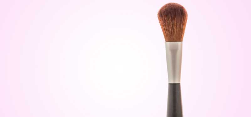 A makeup brush