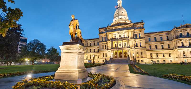 Michigan's capitol building in Lansing.