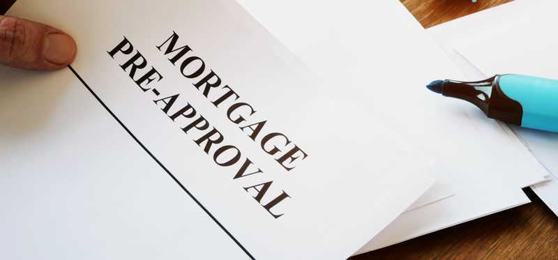 Mortgage pre-approval document.