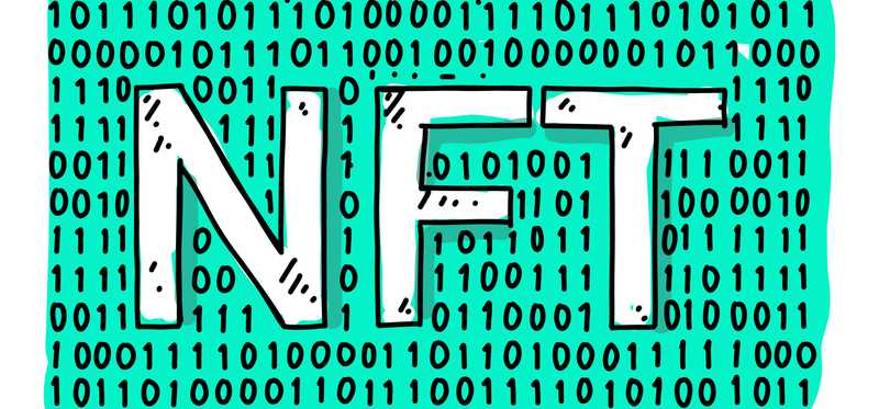 The letters N, F, and T are on top of a block of ones and zeroes.