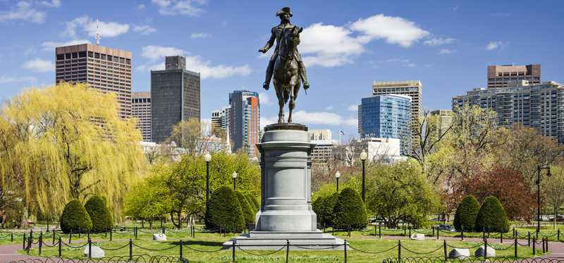 Paul Revere statue in Boston, Massachusetts.