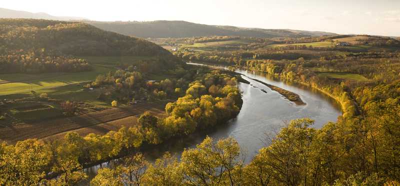 A river running through a Pennsylvania valley.