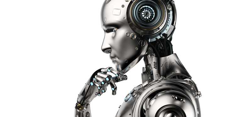 An AI metallic robot.