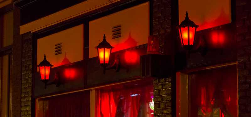 Red light district building.